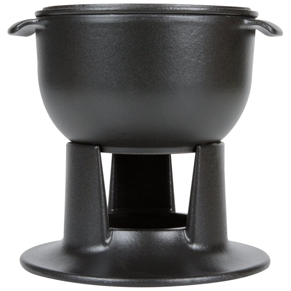 matfer-bourgeat-070971-1-qt-enameled-cast-iron-fondue-pot-with-forks