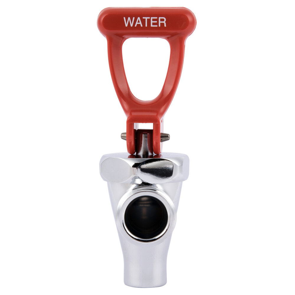 Bunn 07094.0000 Chrome Faucet Assembly with Red Hot Water Handle for