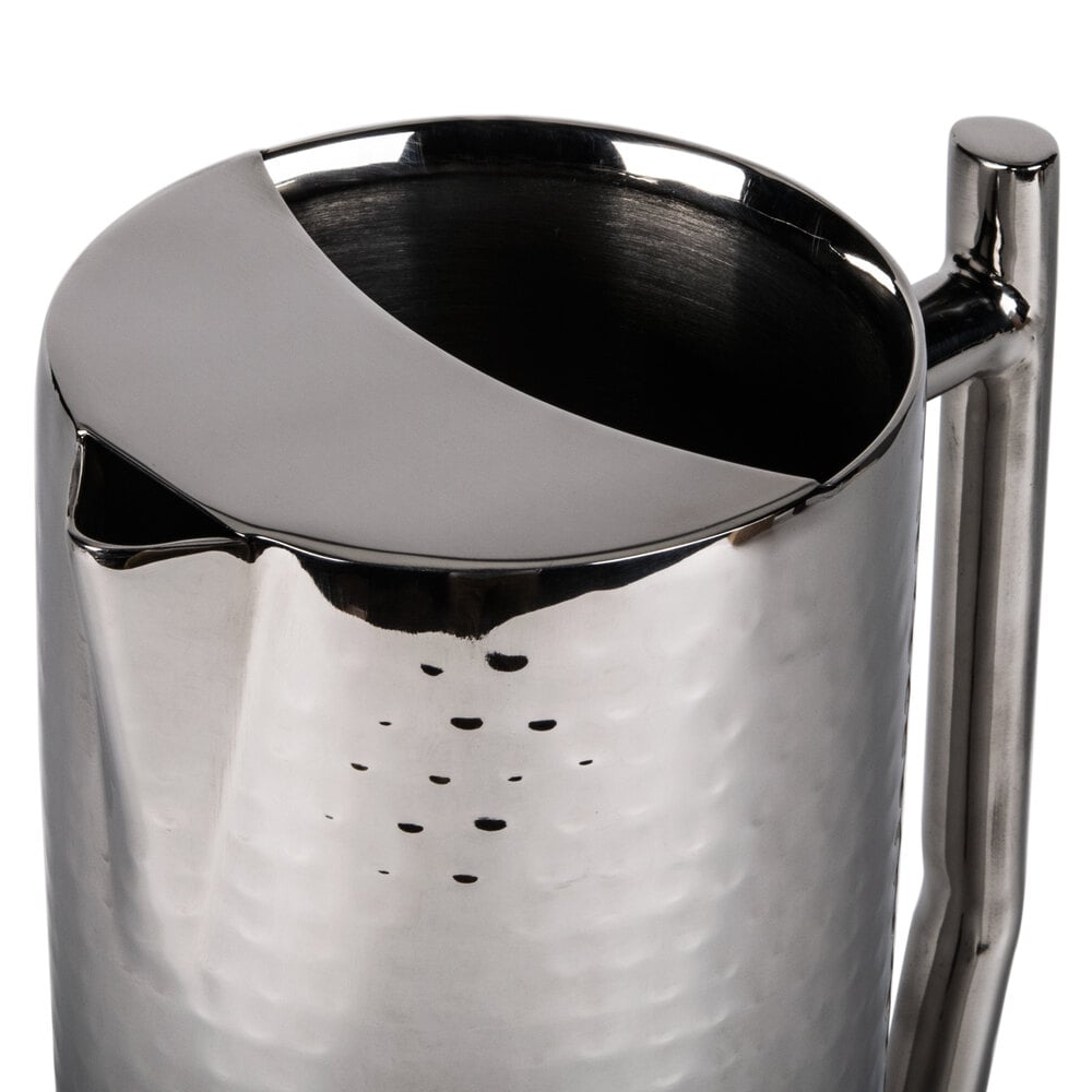 American Metalcraft DWHMWP64 Hammered Stainless Steel 2 Qt. Water Pitcher