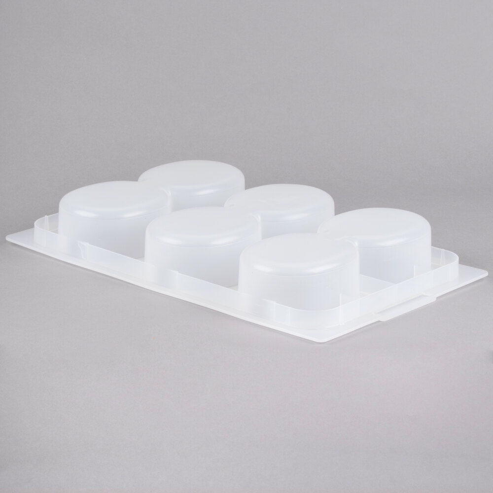 Tablecraft 484 48 oz. Beige ABS Top Clear Salad Dressing Dispenser Set