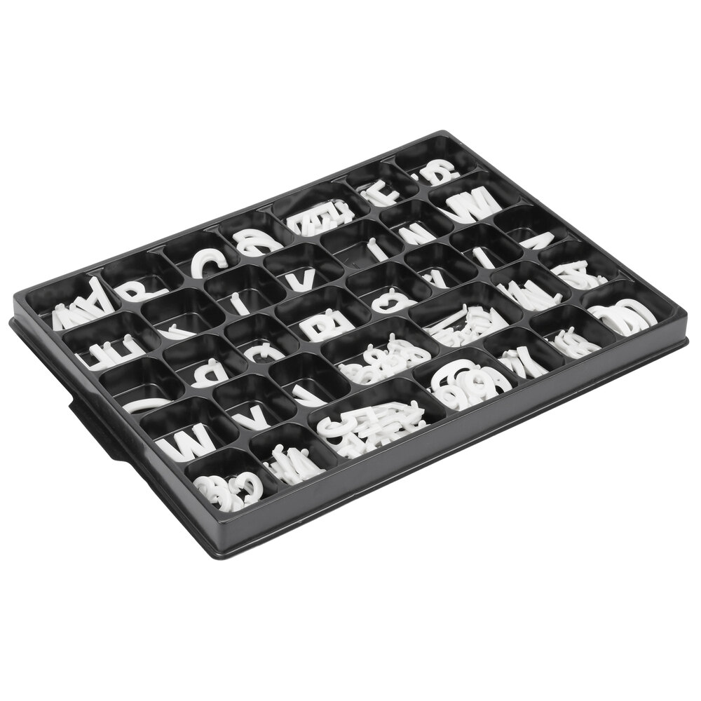 Aarco HF1.5 1 1/2" Helvetica Universal Single Tab Letter and Number Set