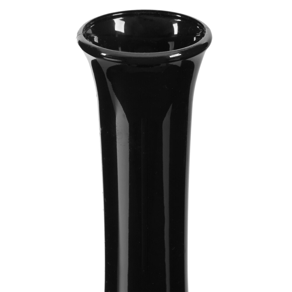 7 1/2" Black Plastic Bud Vase 6/Pack