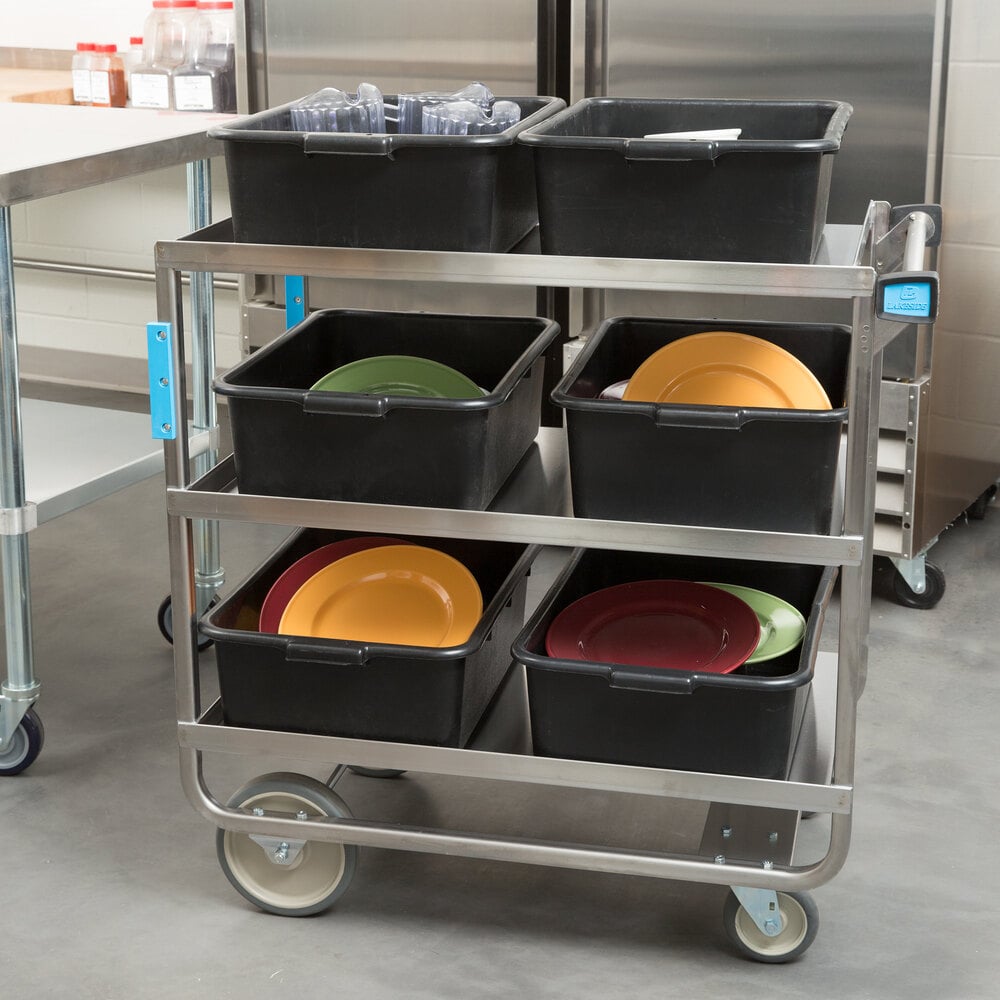 Lakeside 544 Heavy Duty NSF Stainless Steel 3 Shelf Utility Cart - 22 3 ...