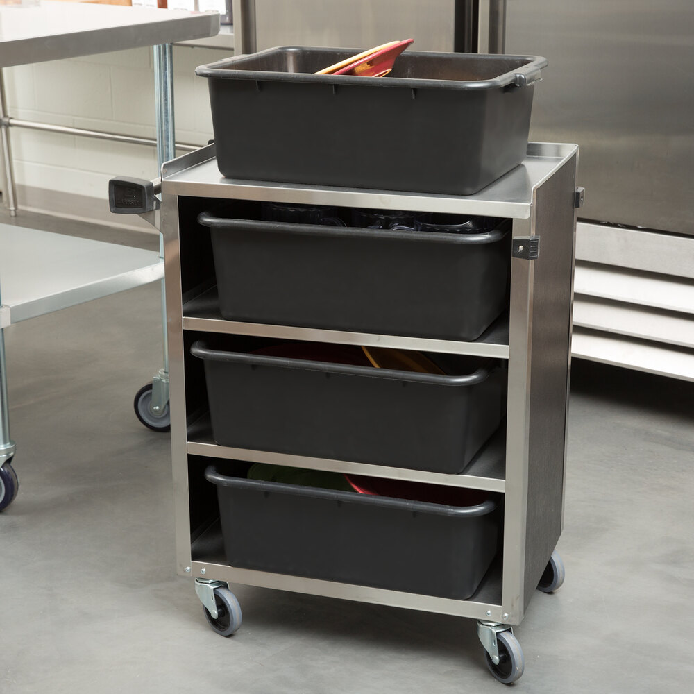 Lakeside 615B 4 Shelf Standard Duty Stainless Steel Utility Cart with ...