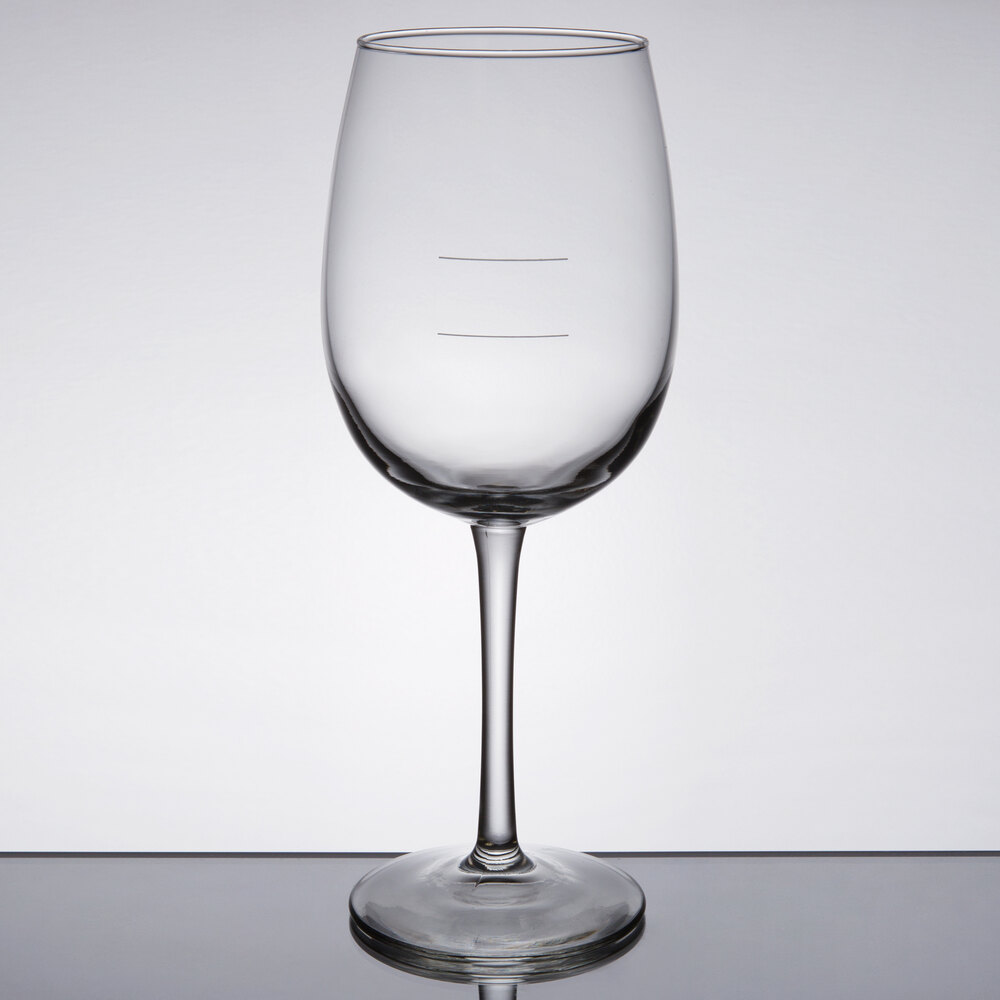 Libbey 7533-1178N Vina 16 oz. Wine Glass with Etched Pour Lines - 12/Case