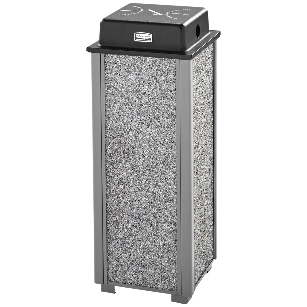 Rubbermaid FGR40WU2000 Aspen Gray with Dove Gray Stone Panels Square
