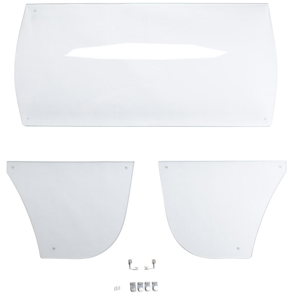 Excellence Replacement Curved Glass Sneeze Guard for EDC8C Ice Cream