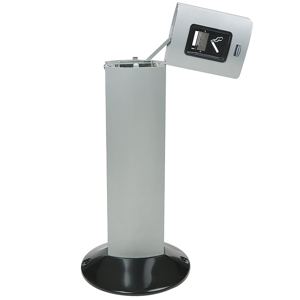 Rubbermaid FGR93400SM Metropolitan Silver Metallic Round Steel