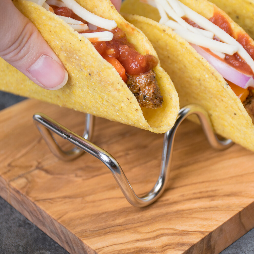 Tablecraft TRW23 Taco Taxi Stainless Steel Taco Holder with 2 or 3 ...