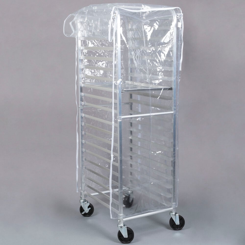 HeavyDuty Clear Bun Pan Rack Cover with 3 Zippers