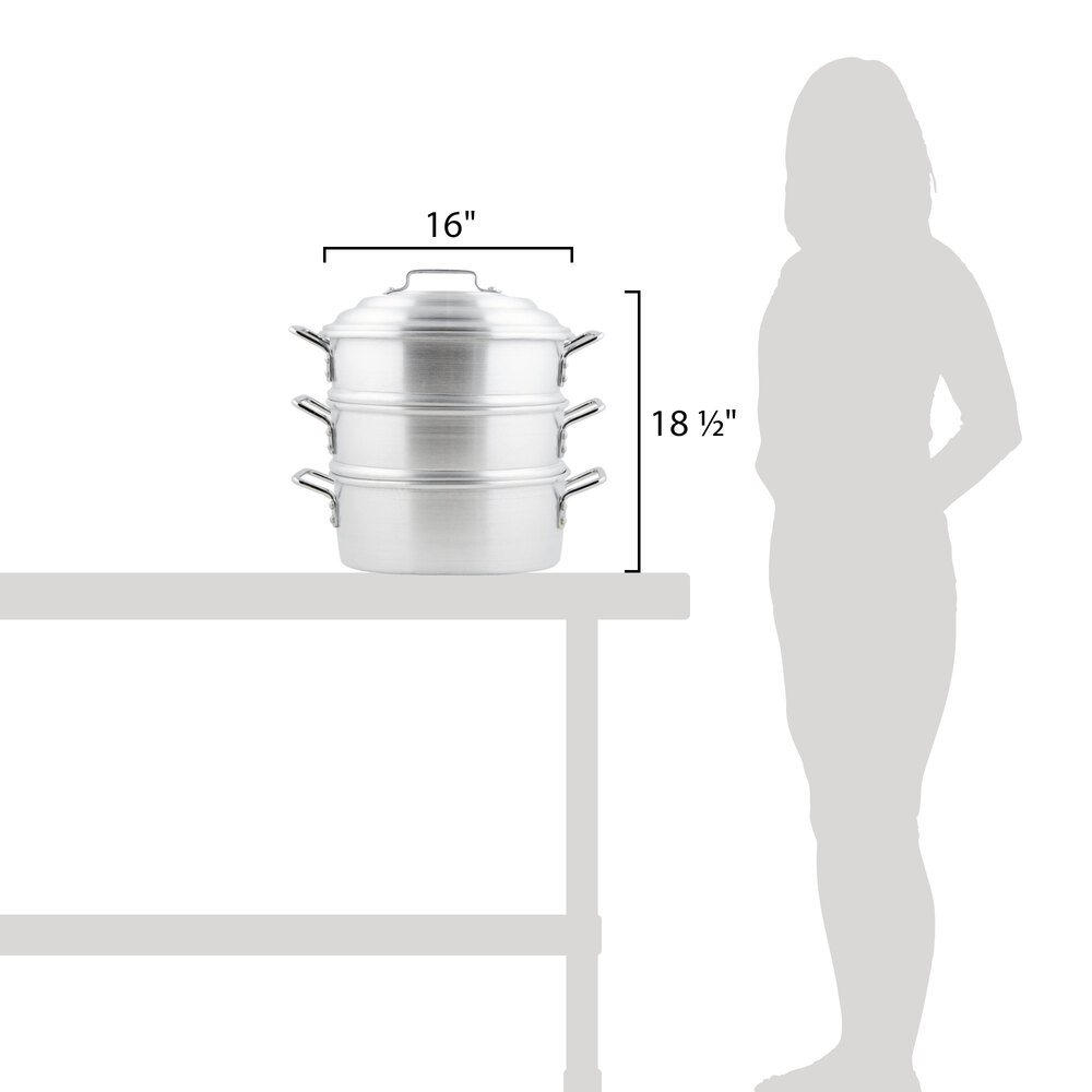 Town 34416S 16" 4.5 Gallon Aluminum Steamer Set