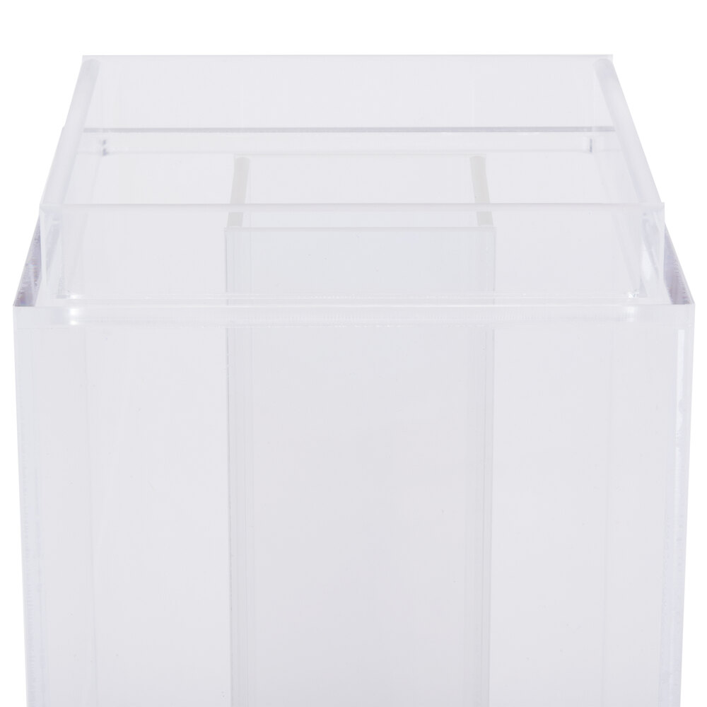 Cal-Mil 3301-3-60 Bamboo 3 Gallon Acrylic Crate Beverage Dispenser with ...