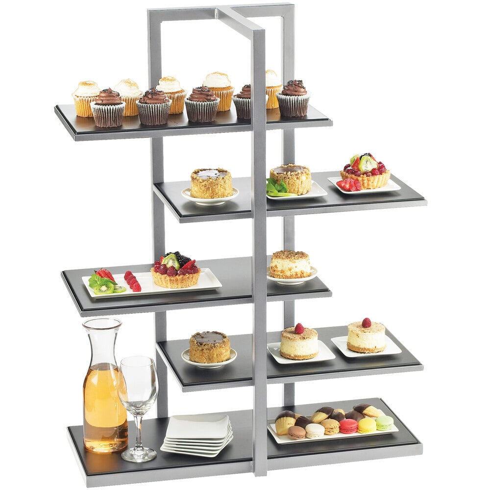 Cal-Mil 3304-96 One by One Silver Multi-Level Shelf Display - 28 1/2