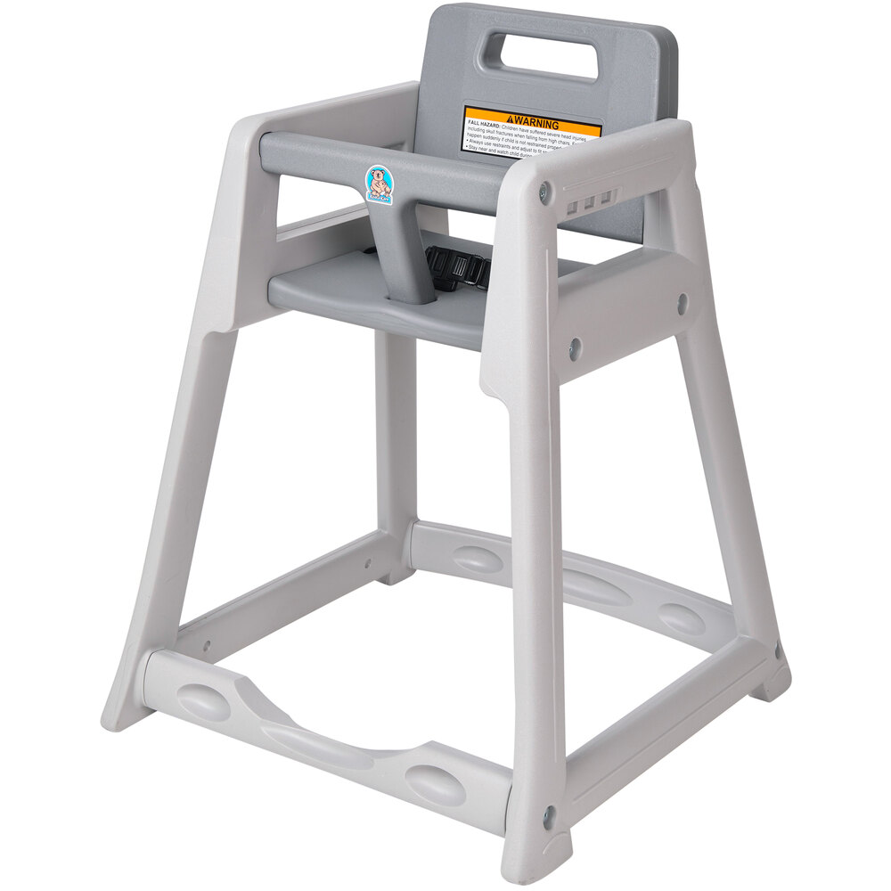 Koala Kare KB95001 Gray Assembled Stackable Plastic High Chair