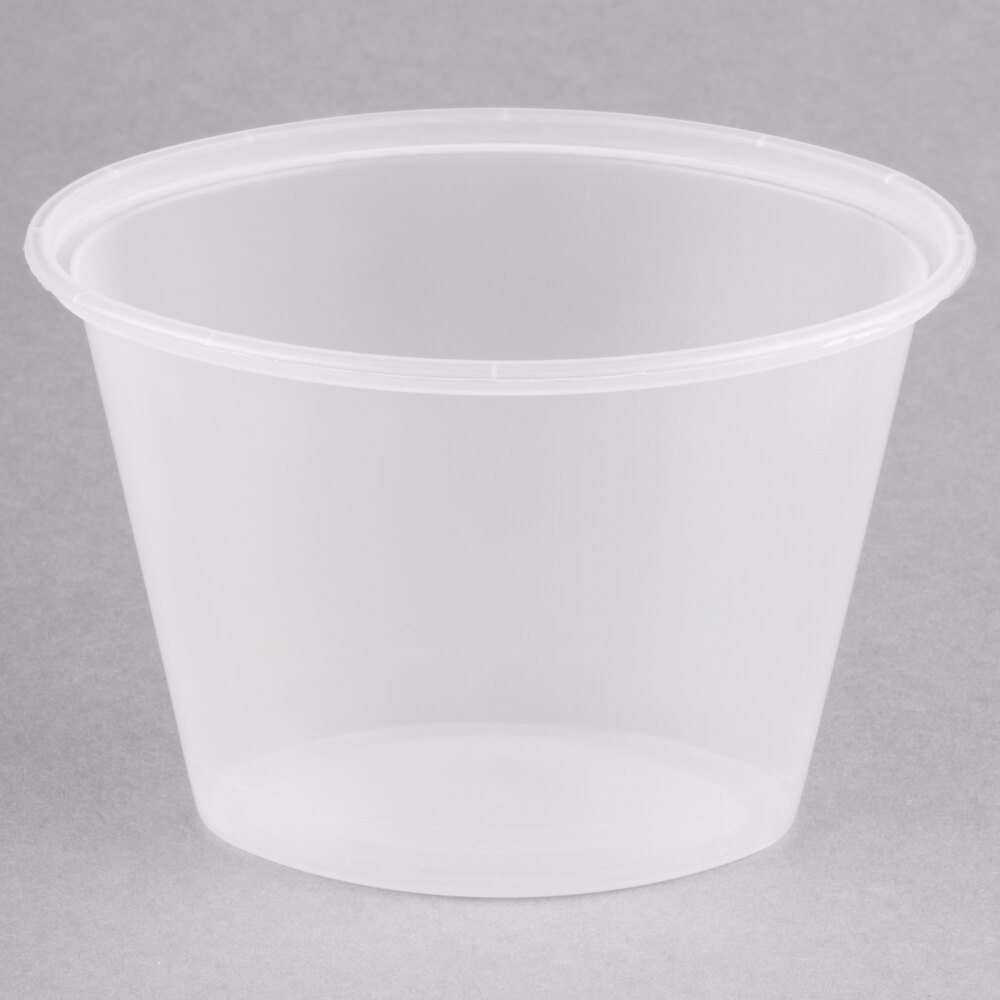 Newspring E506 ELLIPSO 6 oz. Oval Plastic Souffle / Portion Cup with