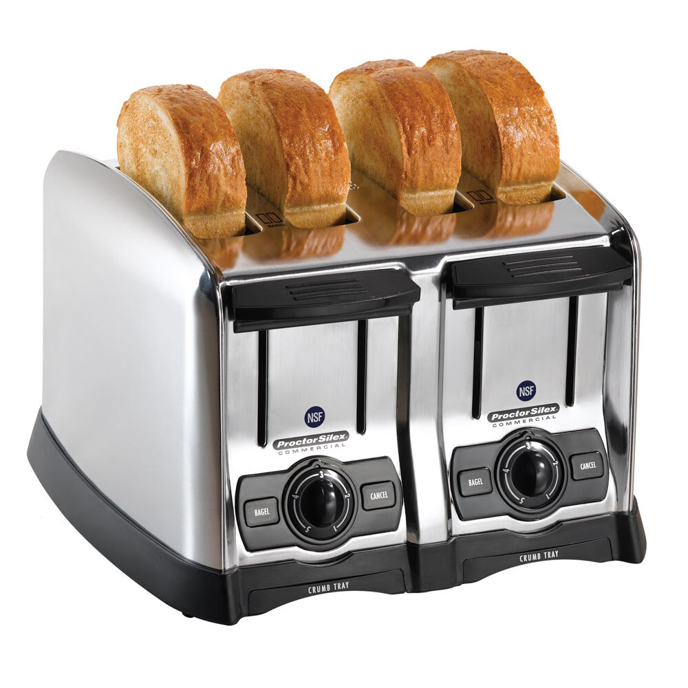 Proctor Silex 24850 4 Slice Commercial Toaster with 1 1/2" Wide Slots