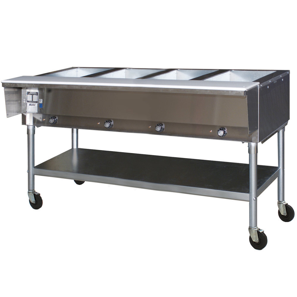 Eagle Group SPDHT4 Portable Hot Food Table Four Pan All Stainless