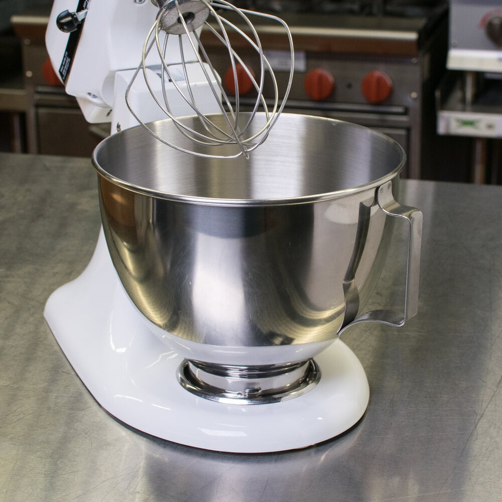 KitchenAid K45SBWH Stainless Steel 4.5 Qt. Mixing Bowl with Handle for ...