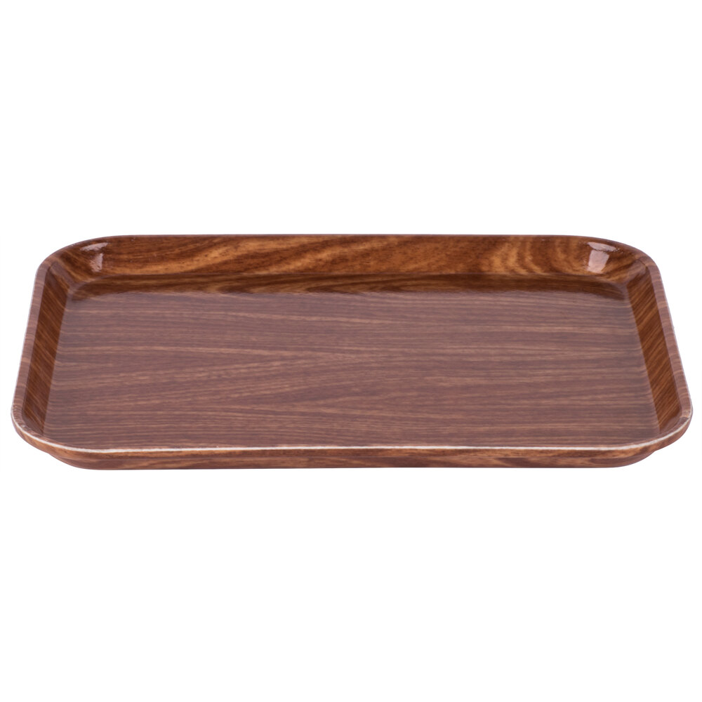 Carlisle 1410WFG063 Customizable 10" x 14" Glasteel Wood Grain Pecan