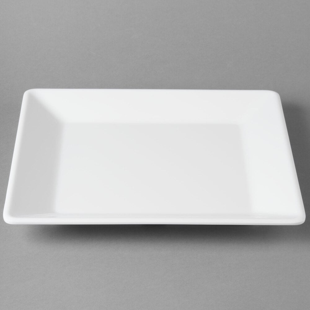 CalMil SR252 11" Large White Melamine Square Platter