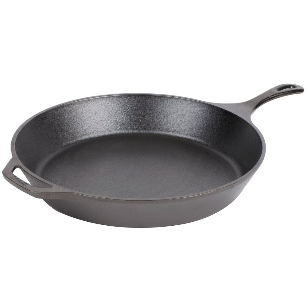 Lodge L14SK3 15 1/4" PreSeasoned Cast Iron Skillet with Helper Handle