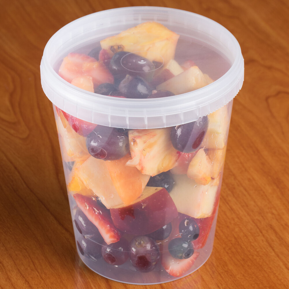 32 oz. Clear Tamper Evident Safe Lock Deli Container 250/Case