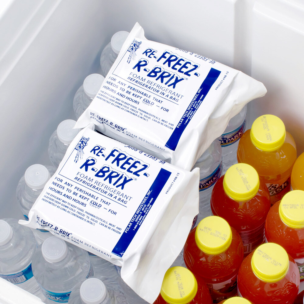 Polar Tech 15 oz. ReFreezRBrix Foam Freeze Pack 12/Pack