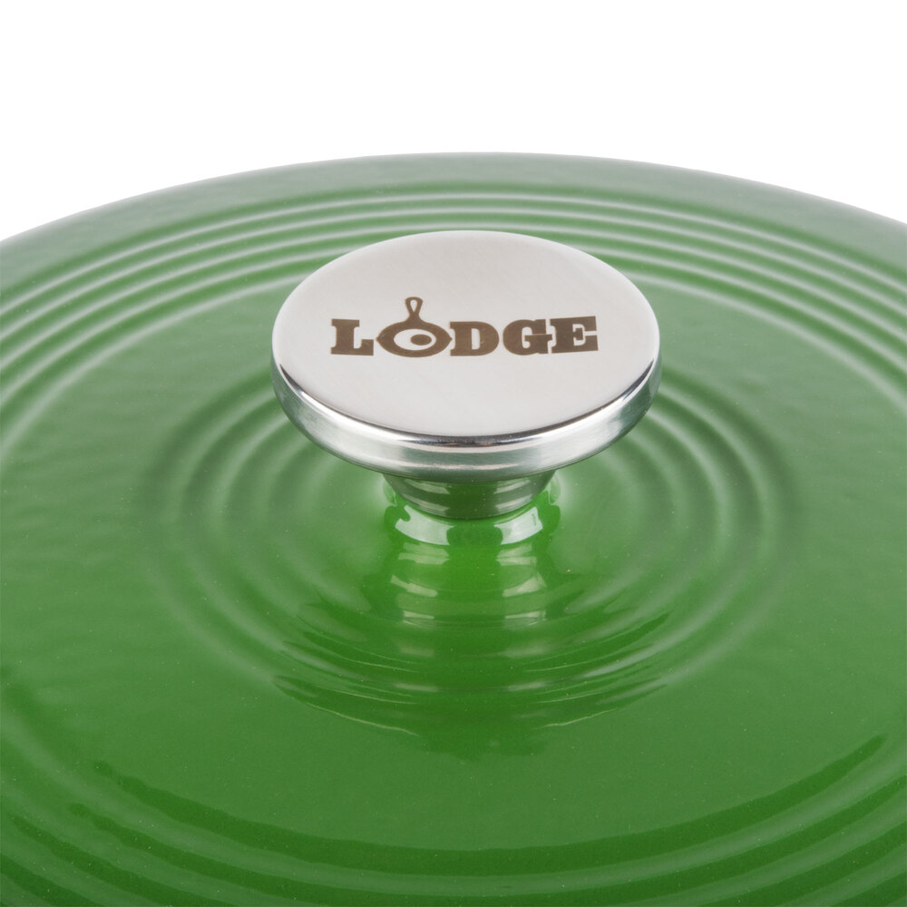 Lodge Ec6d53 6 Qt Emerald Green Color Enamel Dutch Oven 