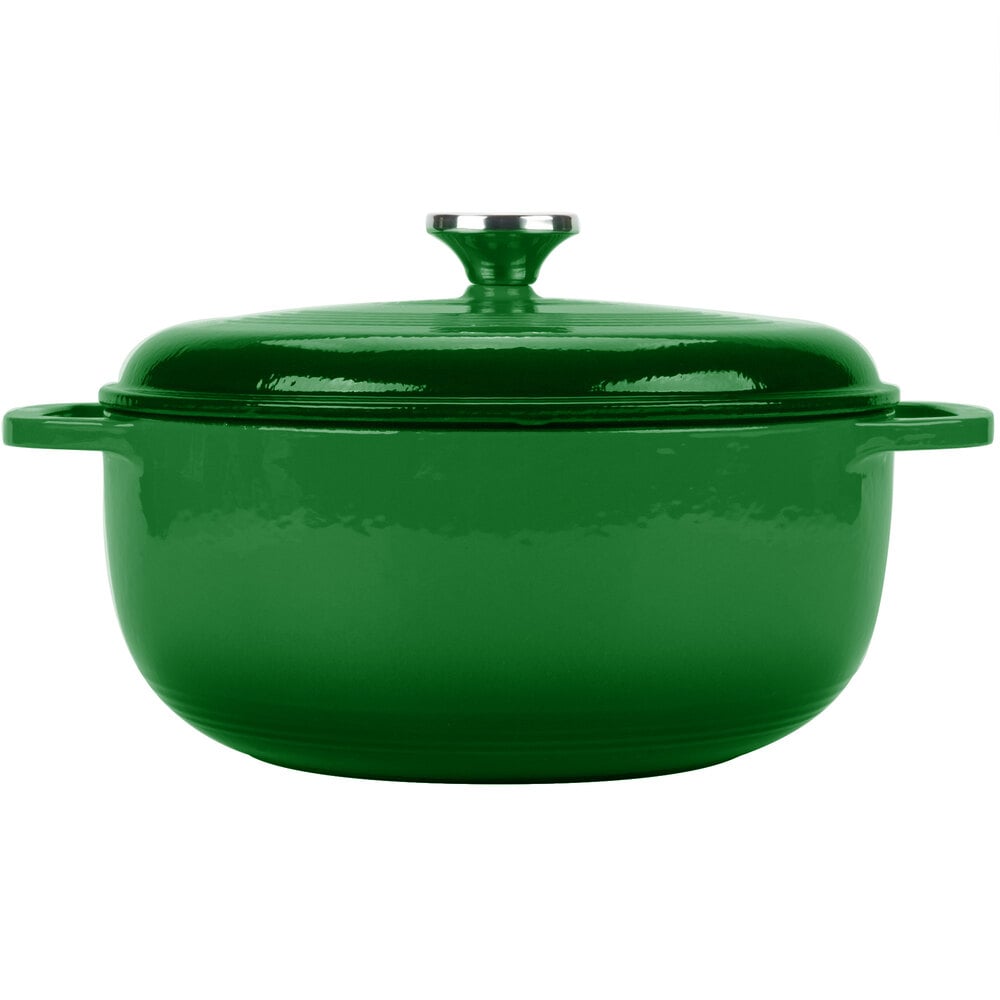 Lodge Ec6d53 6 Qt Emerald Green Color Enamel Dutch Oven 