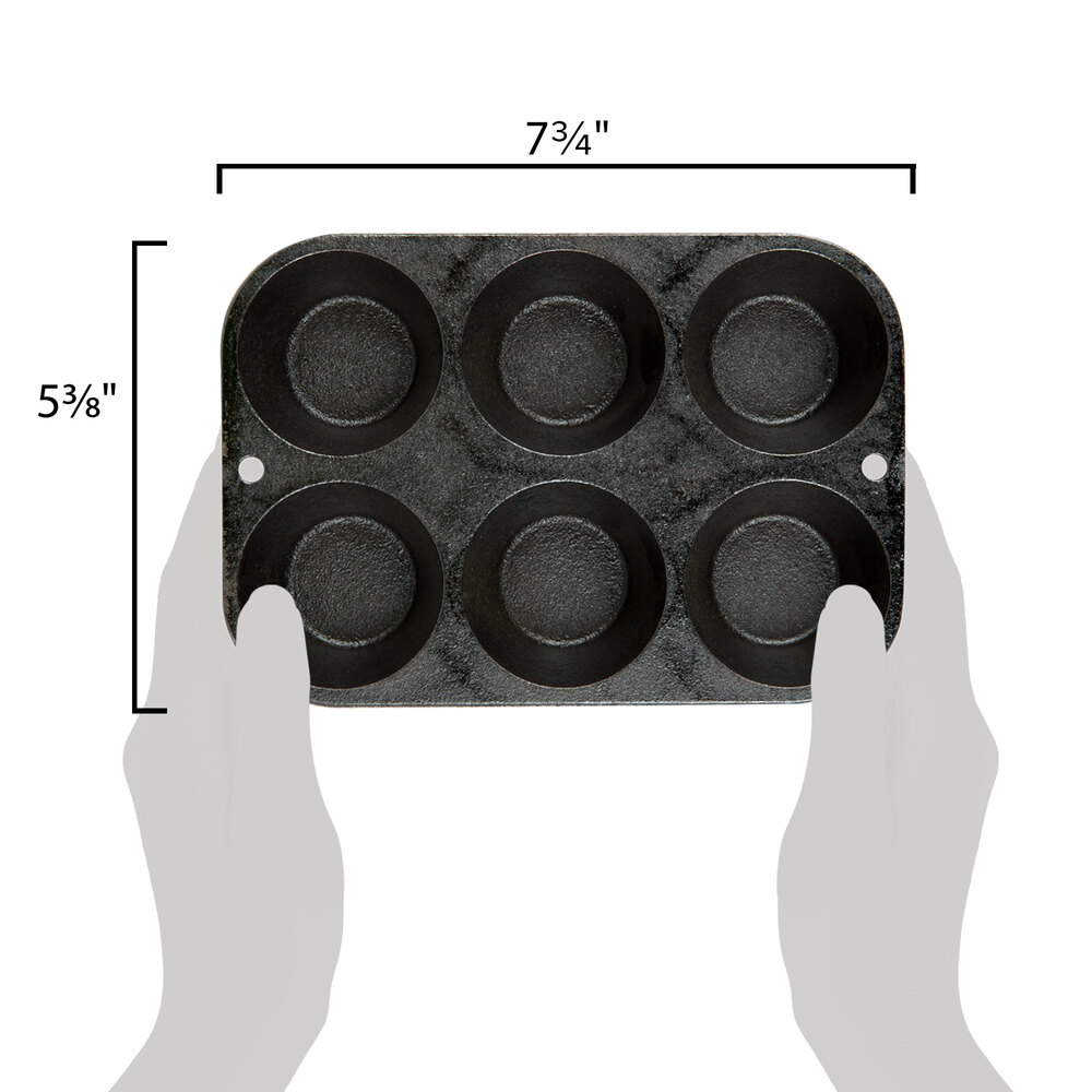 Cast Iron Muffin Pan Lodge L5P3 PreSeasoned Cast Iron Muffin Pan