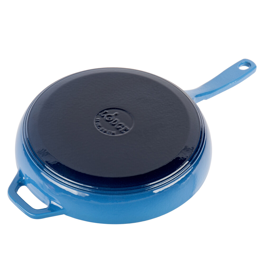 Lodge EC11S33 11" Caribbean Blue Enameled Cast Iron Skillet