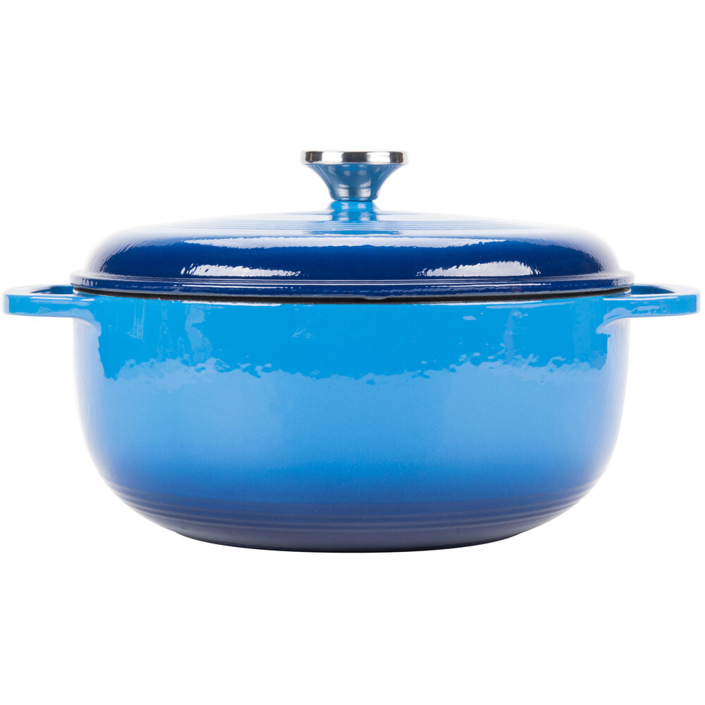 Lodge EC6D33 6 Qt. Caribbean Blue Color Enamel Dutch Oven