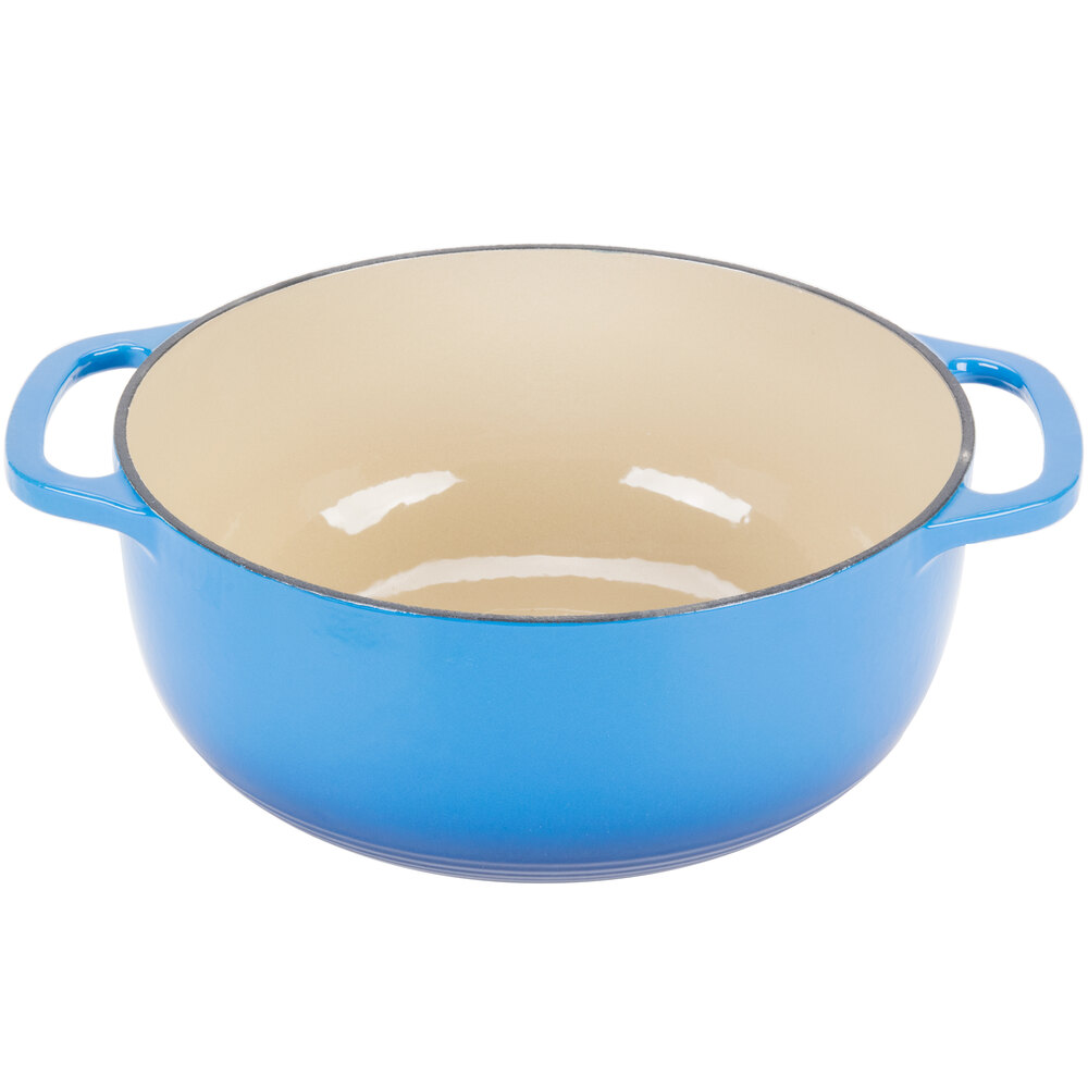 Lodge Ec6d33 6 Qt Caribbean Blue Color Enamel Dutch Oven 