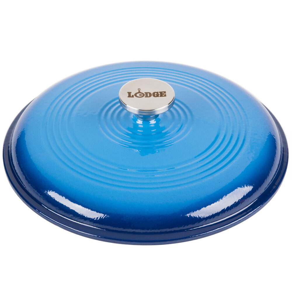 Lodge Ec6d33 6 Qt Caribbean Blue Color Enamel Dutch Oven 