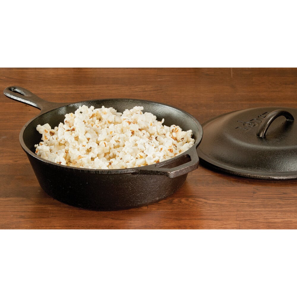 Lodge L8CF3 10 1/2" PreSeasoned Cast Iron Covered Chicken Fryer Deep Skillet