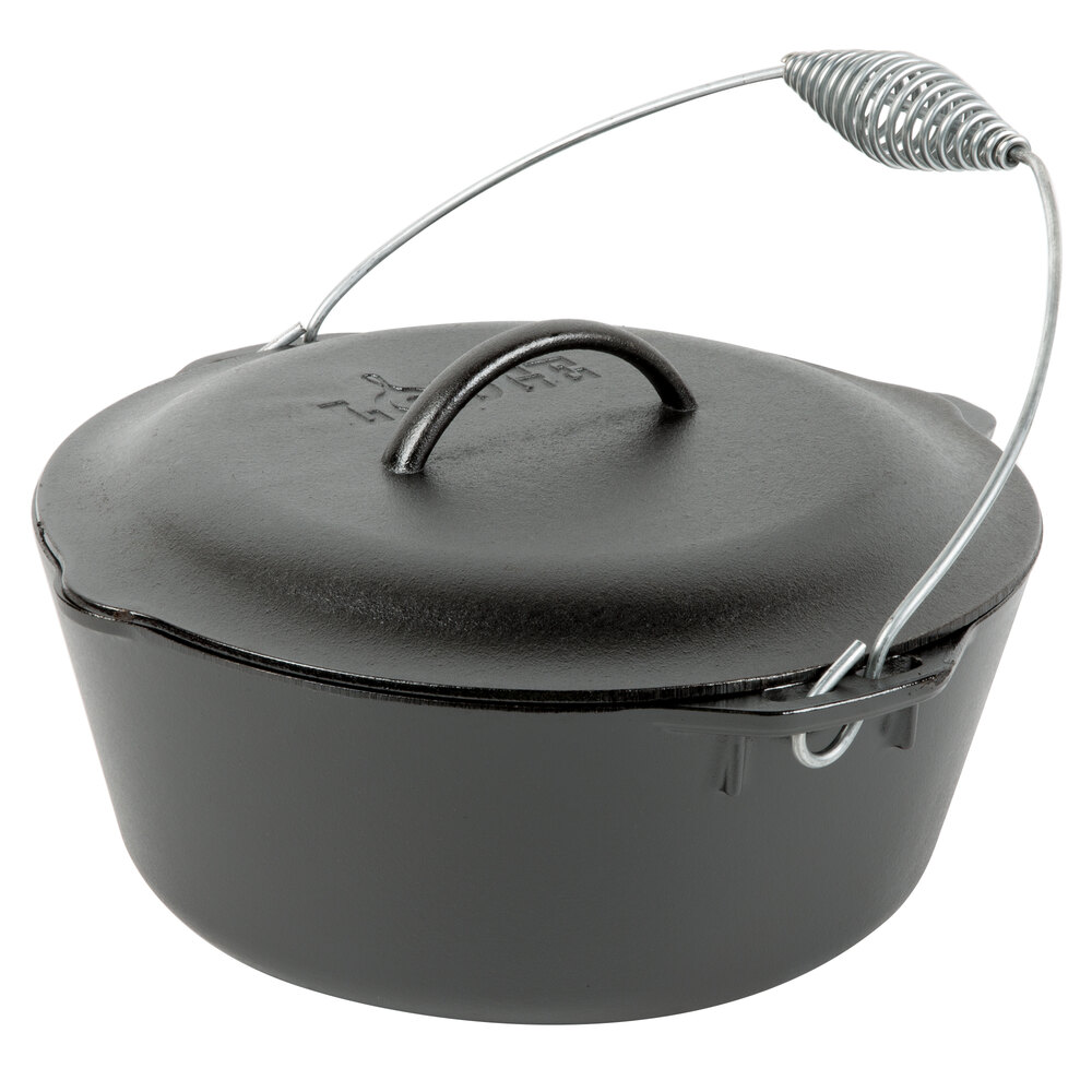 Lodge L10DO3 7 Qt. PreSeasoned Cast Iron Dutch Oven with Spiral Bail