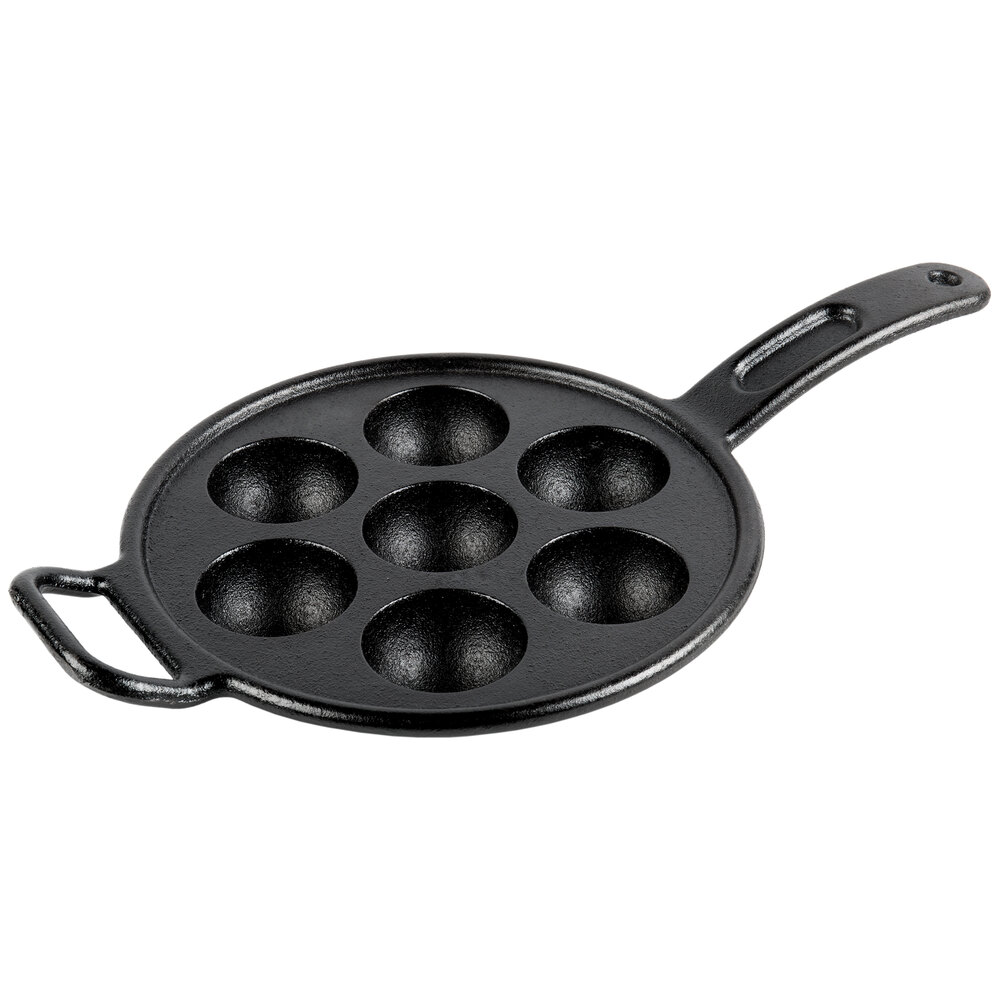 Lodge Pro-Logic P7A3 Pre-Seasoned Cast Iron Aebleskiver Pan with 7 ...