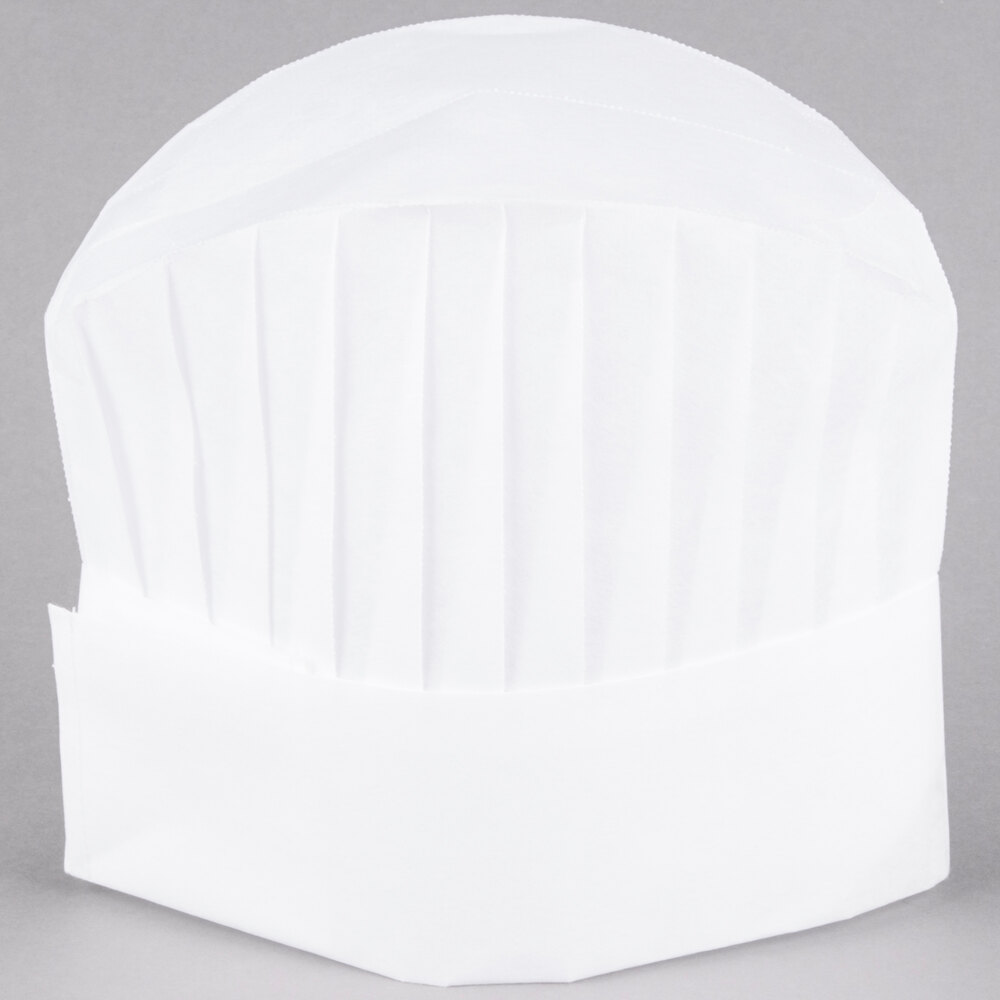 Chef Revival 9 Disposable Non Woven Corporate Chef Hat With Vented Top