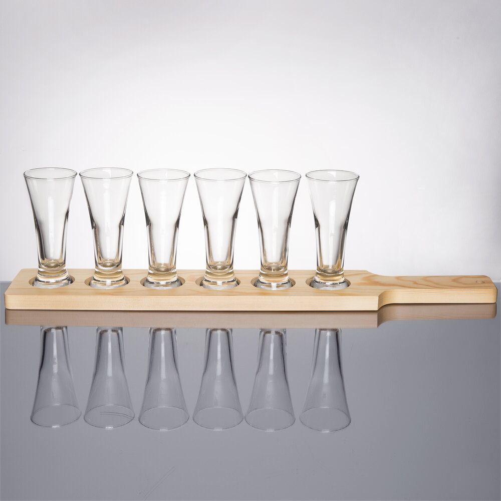 Libbey Craft Brews Beer Flight Set (6) 4.75 oz. Glasses with Natural