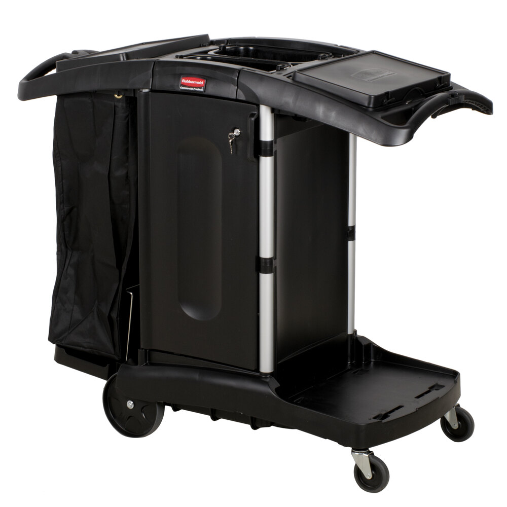 Rubbermaid Fg9t7600bla Executive Compact Folding Housekeeping Cart