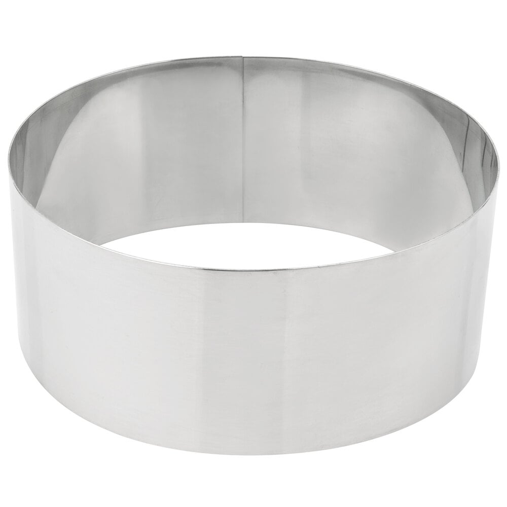American Metalcraft SR6073 7" x 3" Stainless Steel Round Cake Ring