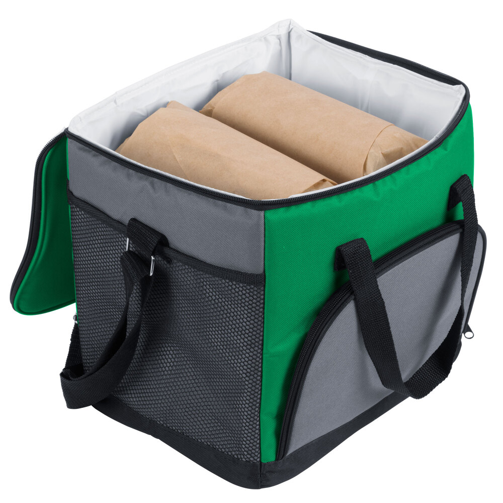 Choice Insulated Cooler Bag / Soft Cooler, Green Nylon 12" x 9" x 11 1/