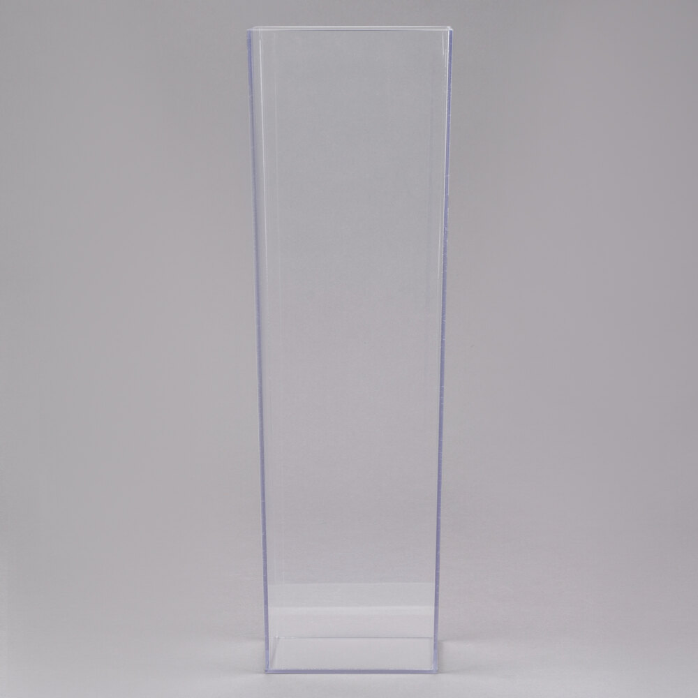 CalMil 87916 5" x 16" Square Clear Acrylic Accent Display Vase