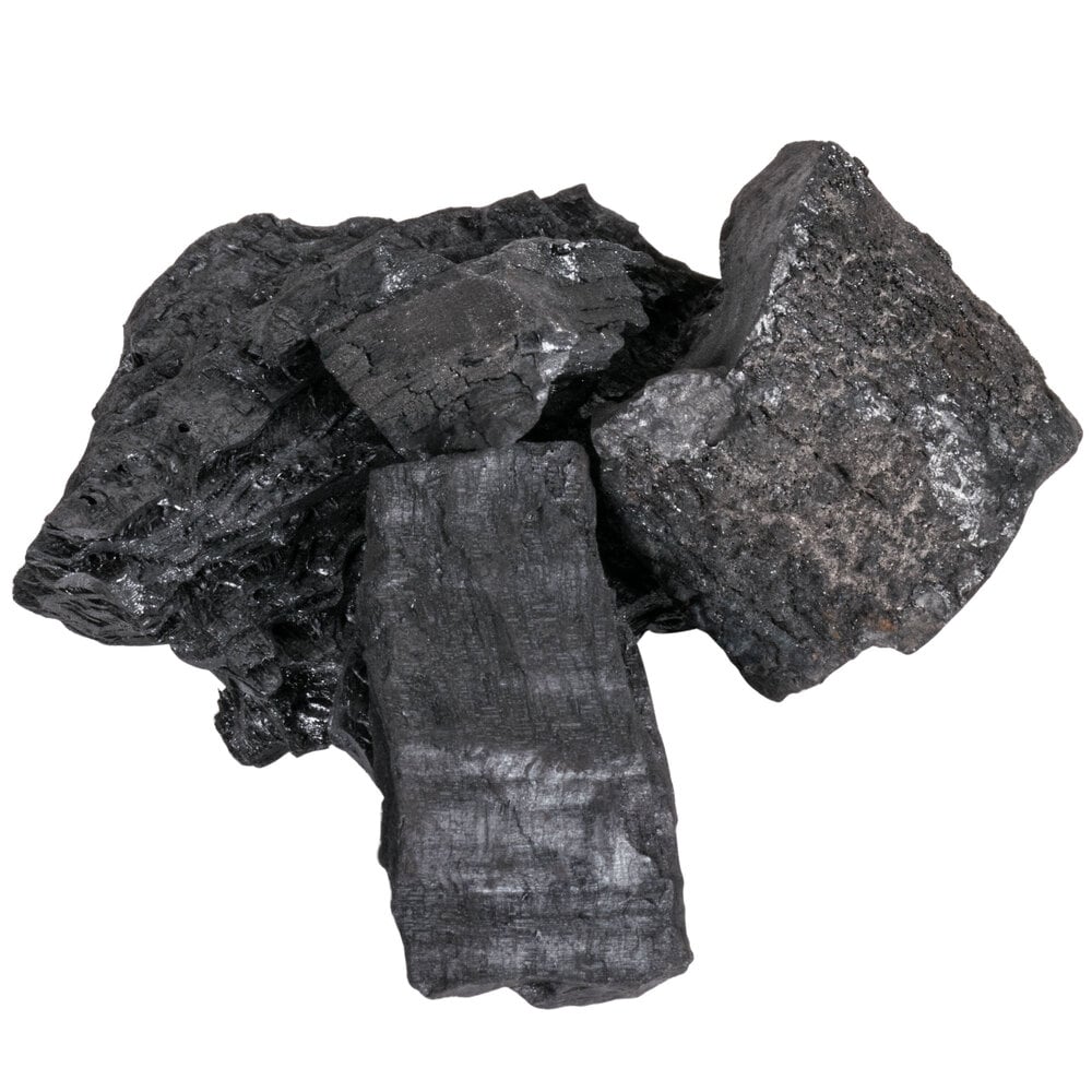 Pile of natural wood charcoal