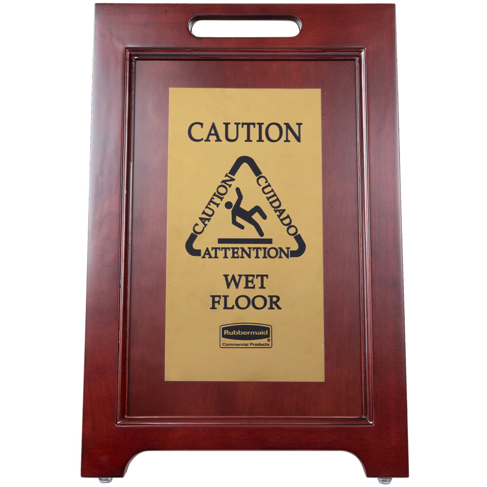 Rubbermaid 1867507 23 1/2" 2Sided Wooden Brass Plated Executive Wet