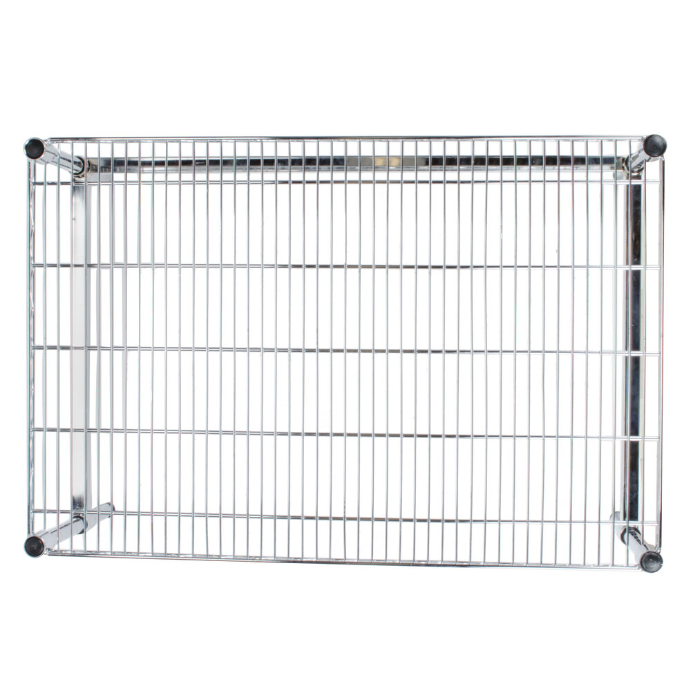 Regency 36" x 24" x 14" Chrome Plated Wire Dunnage Rack with Extra