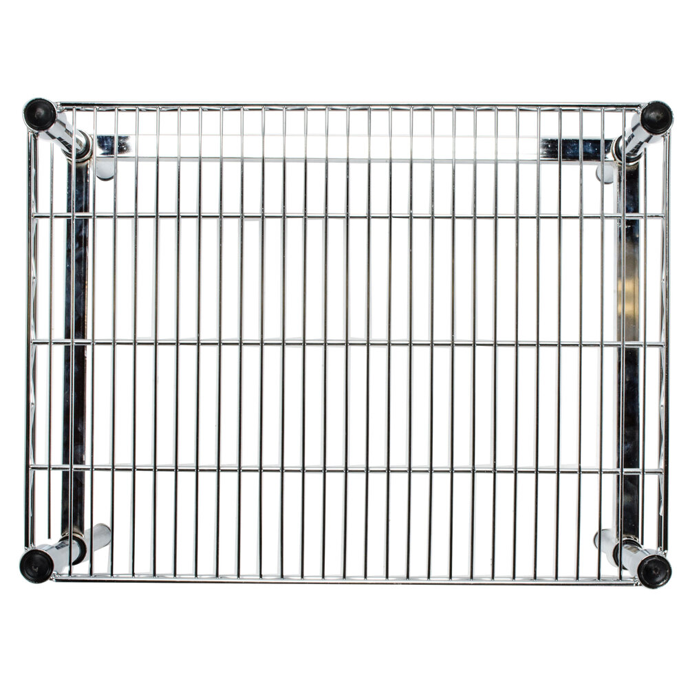 Regency 24" x 18" x 14" Chrome Plated Wire Dunnage Rack with Extra