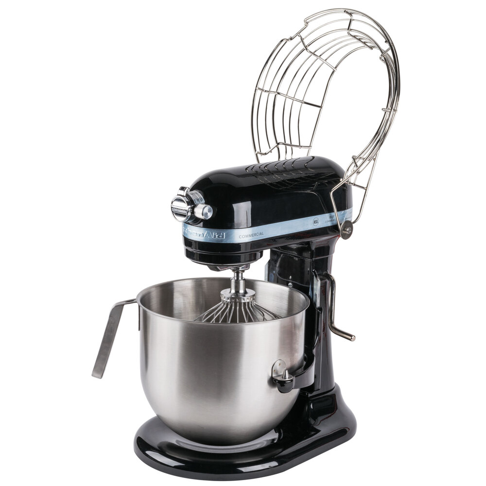 Black KitchenAid 8 qt. Commercial Mixer & Bowl Guard KSMC895OB