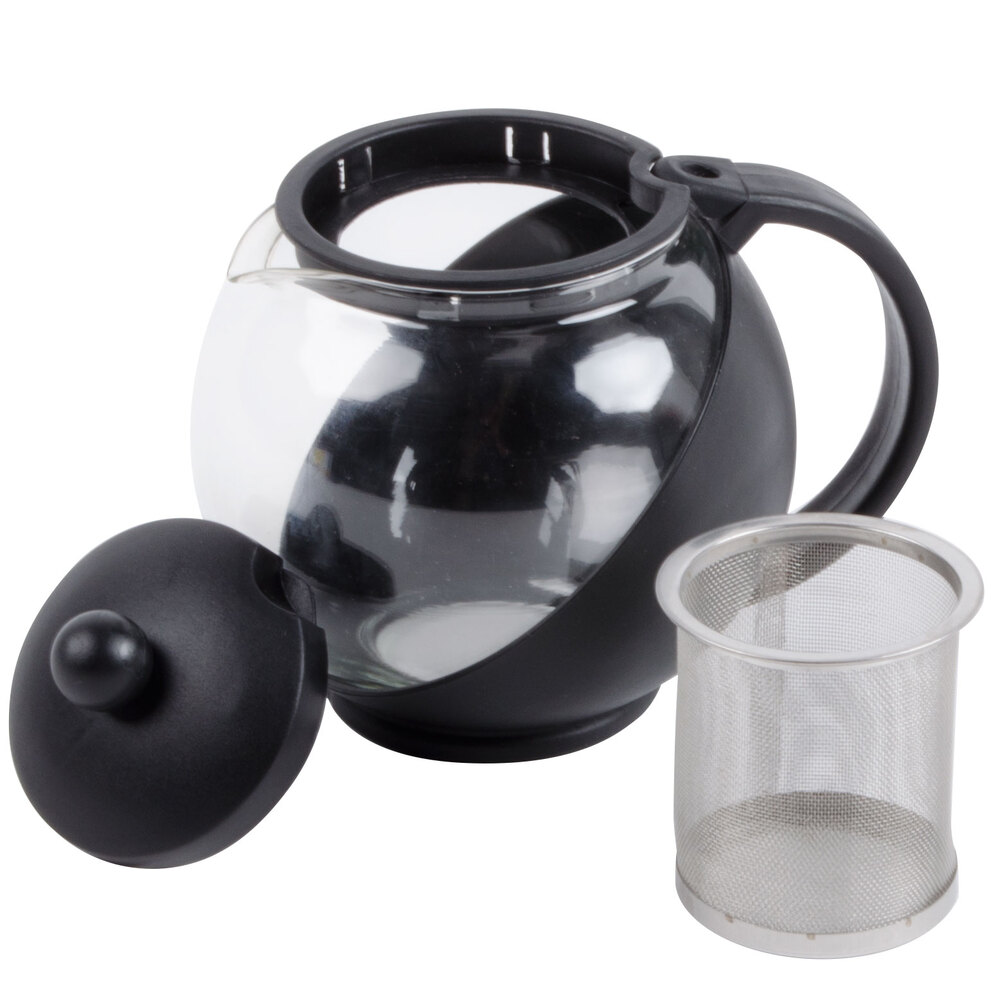 25 oz. Tempered Glass Tea Pot Infuser with Stainless Steel Basket