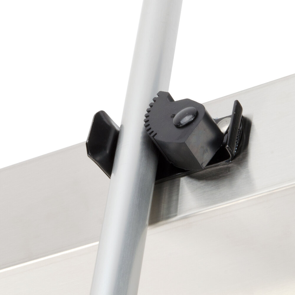 Bobrick B223 24" Stainless Steel Mop / Broom Rack with 3 Holders